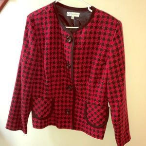 Dress Barn Red & Black Blazer